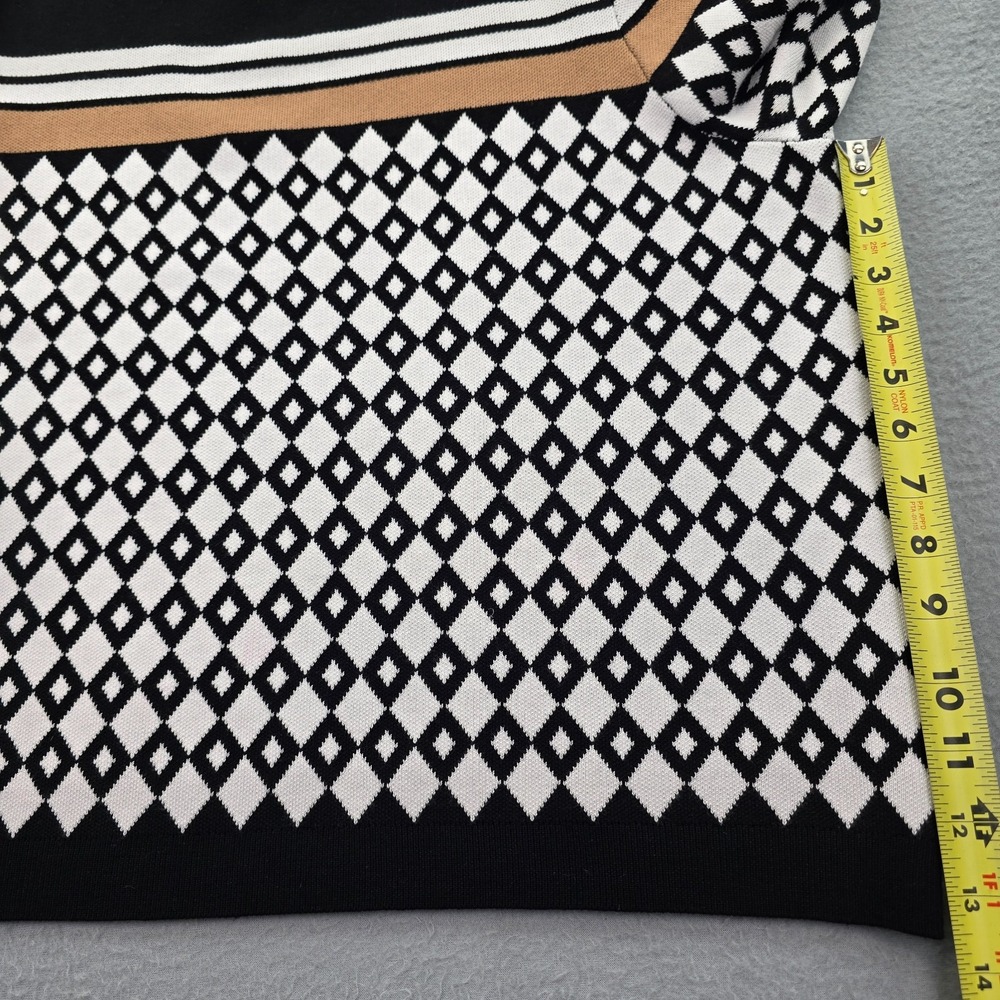 Adrianna Papell Sweater Women Large Multicolor Geometric Jacquard Oversized Knit - Picture 6 of 7